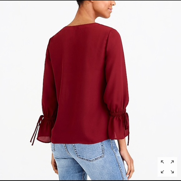 J.CREW Bow-Sleeve Mercantile blouse - Picture 2 of 5